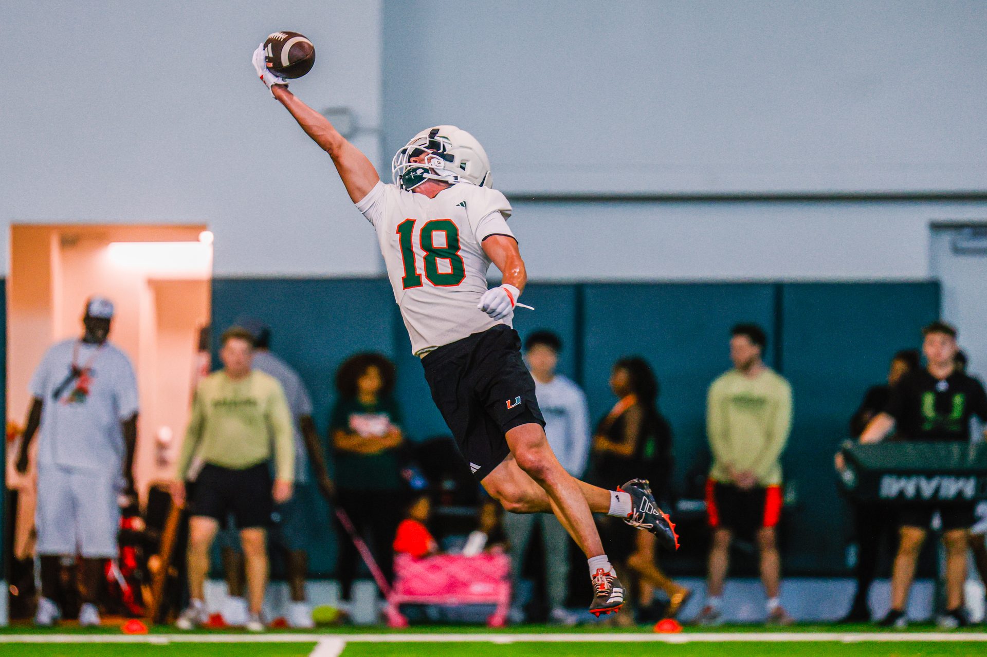 Miami practice catch